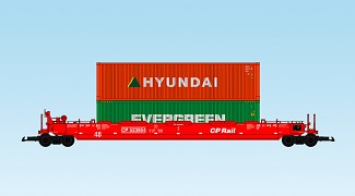 USA Trains Ultimate Series Canadian Pacific intermodal car WITH CONTAINERS 